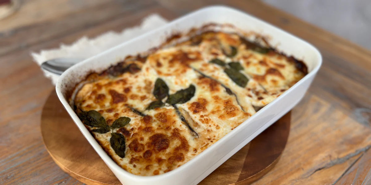 Low-carb and keto vegetarian lasagna